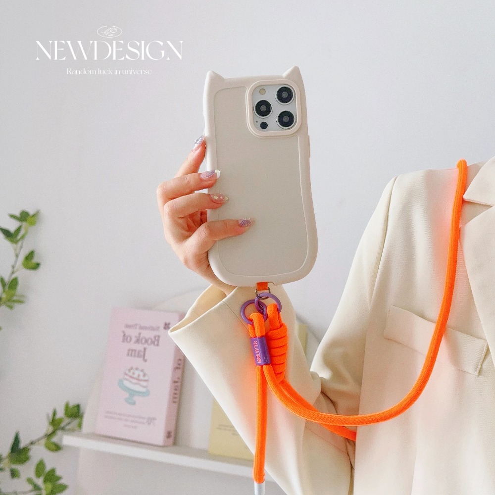 Crossbody Lanyard Neck Strap Case - ファッションシンプルINS調節可能ネックストラップ iPhone 17 Pro Max 16