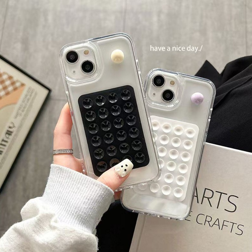 Phone Cases - シリコン吸盤式スマホホルダー 多機能吸盤壁掛けスタンド 正方形滑り止め片面ケースマウント背面ステッカー