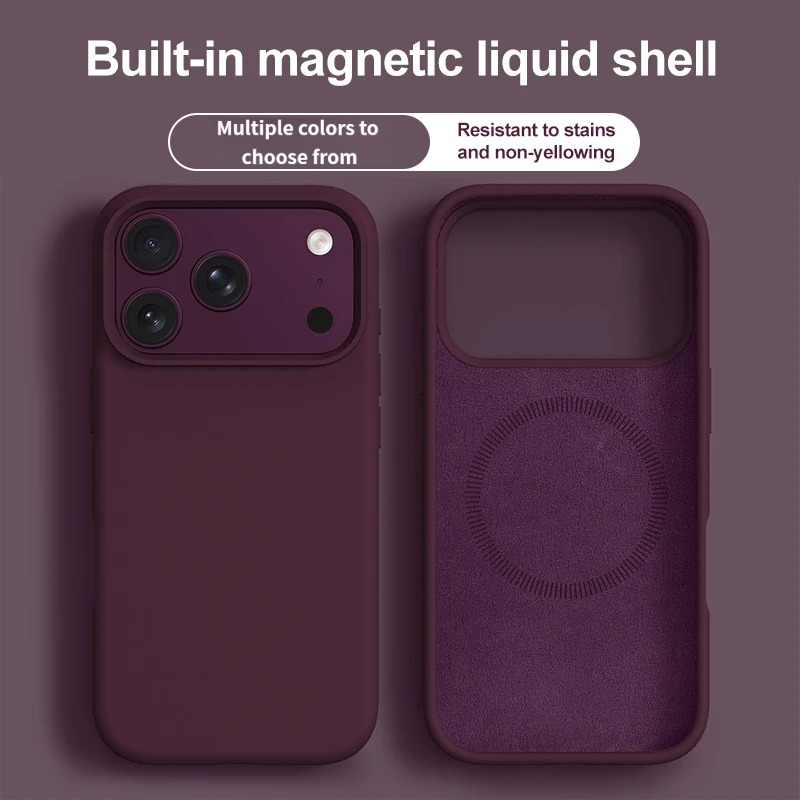 Liquid Silicone Magnetic Phone Case - オリジナル液体シリコーン磁気電話ケース iphone 18Pro 17Pro 18 17
