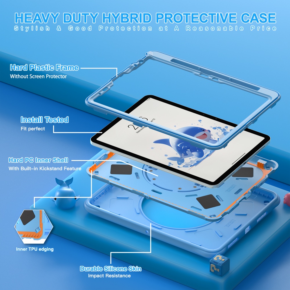 iPad Mini A17Pro Mini6 キッズ向けキュ - Cute Cartoon Wrist Strap Silicone Case のレビューと価格